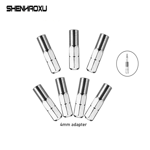 4mm Adapter 8~16pcs Slotted Phillips CR-V Precision Bits Set  Screwdriver Repair Mobile Phone Camera Computer Bit PH000-1 SL1-3 ► Photo 1/6