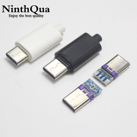 1/2/5set Type-C type C 3.1 5A Male Plug connector For DIY Huawei Supercharge 40W Fast Charging USB-C Charger Cable ► Photo 1/6