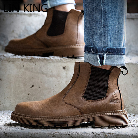 Men Safety Boots Fashion Steel Toe Work Boots Anti Smashing Puncture Proof Short Botas Waterproof Outdoor Working Shoes For Male ► Photo 1/6