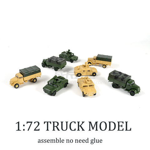 1:72 4D Hummer Missiles Lightning Truck Free Glue Assemble Model Military Children Toy Boy Gift ► Photo 1/6