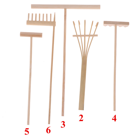 Mini Bamboo Rake for Zen Garden Sand Tabletop Meditation Feng Shui Decor ► Photo 1/6