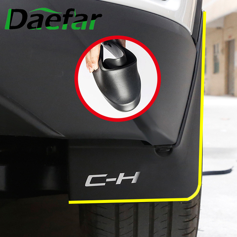 Daefar 4pcs/set Car Mud Flaps For Toyota C-HR CHR 2016 - 2022 Mudflaps Splash Guards Front Rear Fender Mudguards Auto Accessory ► Photo 1/6