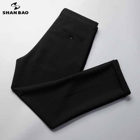 SHAN BAO brand men's suit pants 2022 autumn business gentleman wedding banquet straight loose slacks big size 6XL 7XL 8XL 9XL ► Photo 1/6