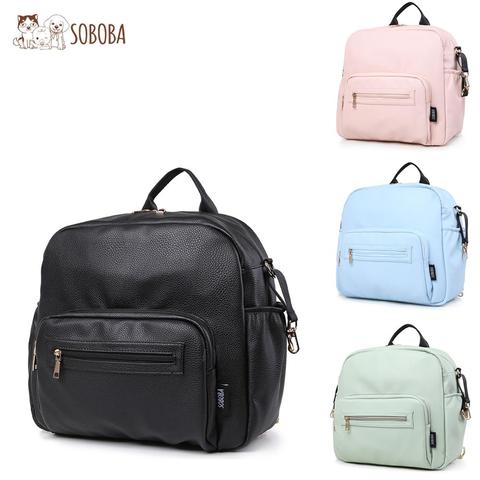 Soboba Diaper Bag for Newborn Baby Solid Multi-functional Waterproof Maternity Changing Bag for Baby Care Stroller Bag Fashion ► Photo 1/6