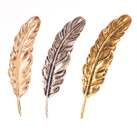 JUCHAO Fashion Trend Large Leaf Brooch High Quality Gold Feather Pin Men Women Overcoat Accessories Goddess of Temperament ► Photo 1/6