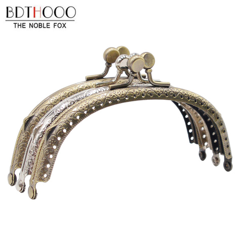 12.5cm Arch Metal Purse Frame Handle for Clutch Bag Handbag Accessories Making Kiss Clasp Lock Antique Bronze Tone Bags Hardware ► Photo 1/6