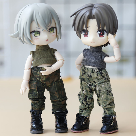 New OB11 Bjd Doll Clothes Jungle camouflage pants Pant for ob11,obitsu11,Molly, 1/12bjd doll accessories Clothing bjd T-shirt ► Photo 1/6