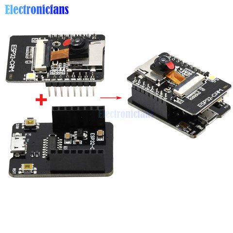 ESP32-CAM-MB WIFI Bluetooth Development Board OV2640 Camera Module Support Picture Shoot Video Preview Micro USB to Serial Port ► Photo 1/1