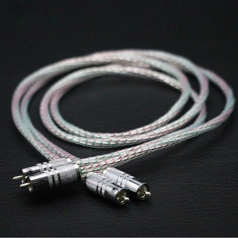 Pair Nordost Valhalla Series 7N Silver Plated HIFI Stereo RCA Cable Hi-Fi Audio 2RCA to 2RCA Interconnet Cable ► Photo 1/3