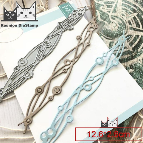 Reunion 2022 New Lace Edge Border Decor Card Metal Cutting Dies Punch Stencil DIY Scrapbook Paper Photo Craft Template Dies ► Photo 1/4