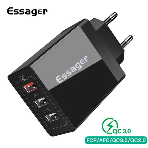 Essager USB Charger QC3.0 30W Quick Charge 3.0 Wall Charger For iPhone Xiaomi Samsung Fast Charger Mobile Phone Charger Adapter ► Photo 1/6