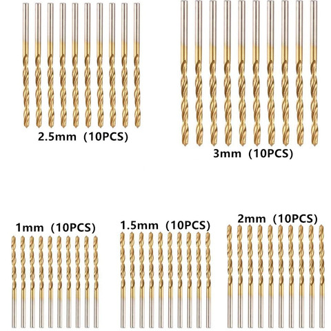 Many kinds of high speed steel titanium coated twist drill bit straight shank bit hand drill ► Photo 1/6