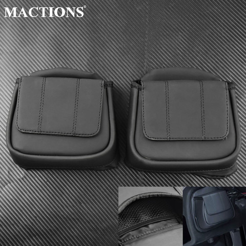 Motorcycle Lower Vented Leg Fairing Glove Box Tool Bag Panel Door Pockets 2PCS Bags For Harley Touring Road King Electra Glide ► Photo 1/6