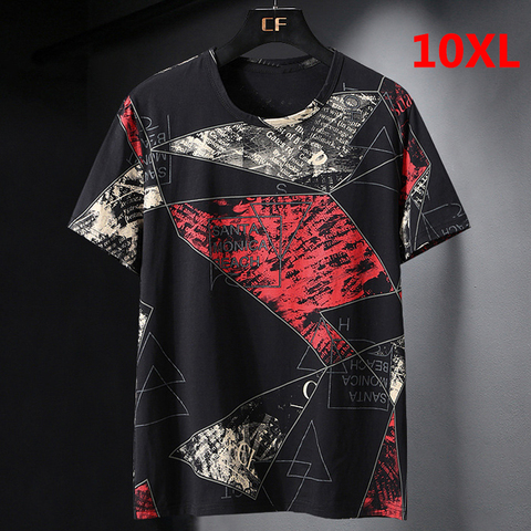 Oversize T-shirts Men Big Size 10XL Tops Tees Summer Hip Hop Casual Print Tshirts Plus Size 9XL10XL Clothes Cool HX455 ► Photo 1/4