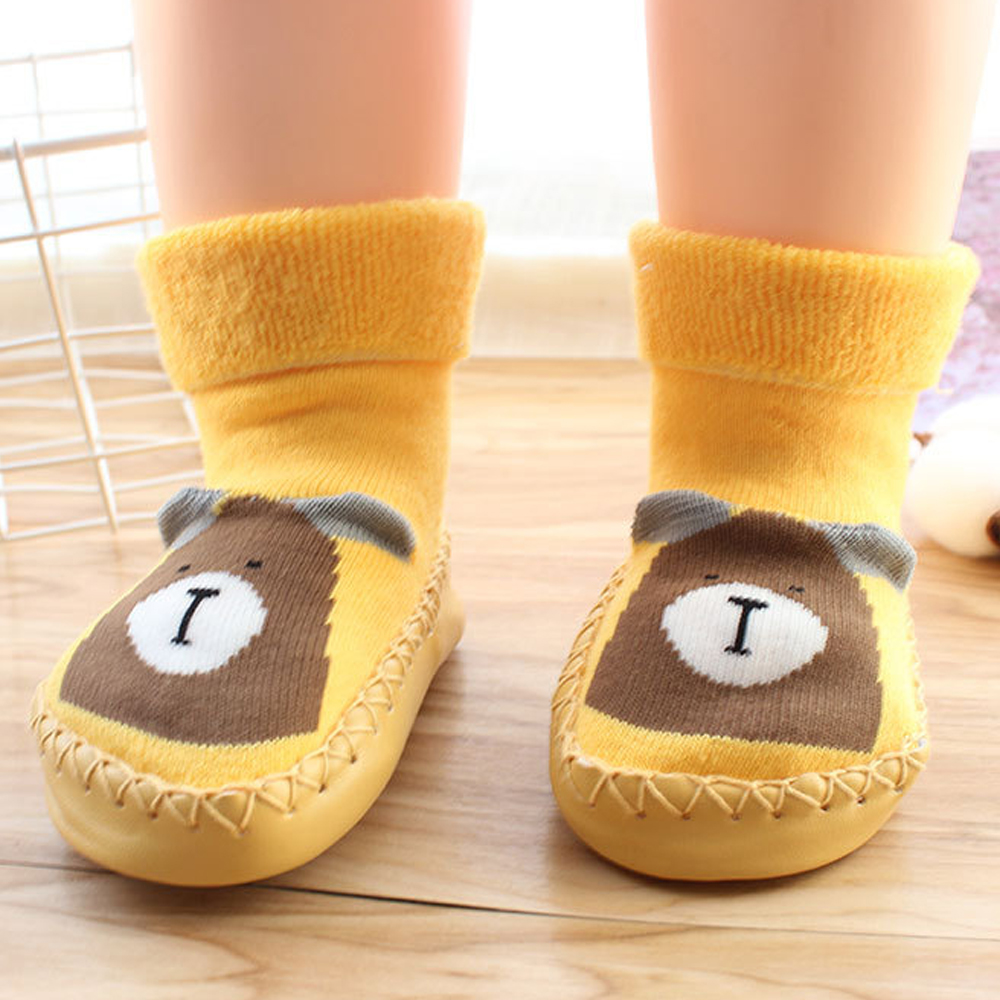 Kids Baby Girls Boys Toddler Anti-slip Slippers Socks Shoes Winter Warm Boots 