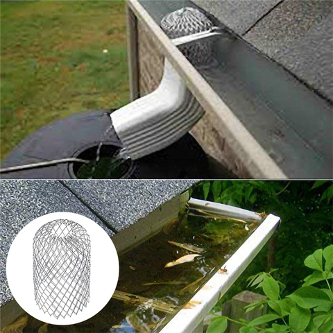 Roof Gutter Guard Filters 3 Inch Expand Aluminum Filter Strainer Stops Blockage Leaf Drains Debris Drain Net Cover ► Photo 1/6