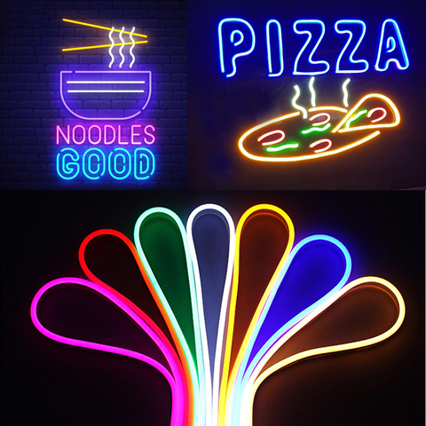 12V LED Neon Strip Light Waterproof Neon Sign 6X12mm Flexible LED Rope Lights 120LEDs/m 2835 Neon String Outdoor Decoration ► Photo 1/6