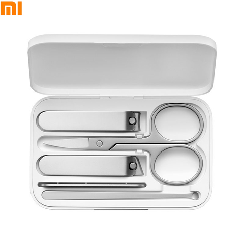 5pcs Xiaomi Mijia Nail Clippers Set Stainless Steel Trimmer Pedicure Care Clippers Earpick Nail File Professional Beauty Tools ► Photo 1/6