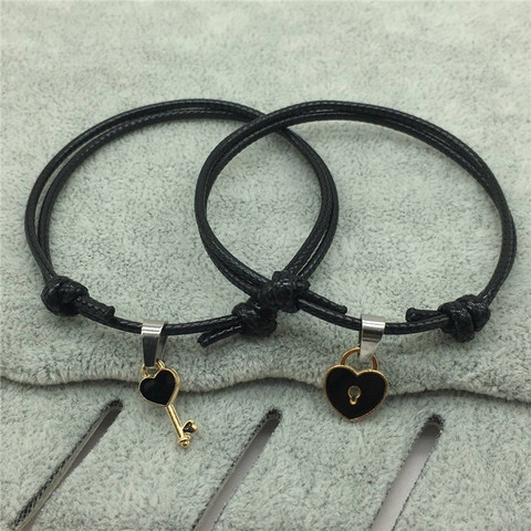 A Couple Jewelry Sets Stainless Steel Love Heart Lock Bracelets Bangles Key  Pendant Necklace Couples Drop Shipping - AliExpress