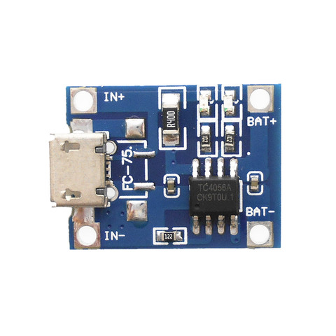 for MICRO USB version 1A for lithium battery charging and protection integrated board TP4056 over-current protection FC-75 ► Photo 1/1