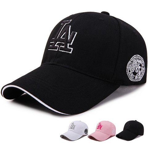 New Korean Fashion Letter LA Baseball Cap Unisex Embroidery Hip-Hop Hat Men And Women Outdoor Casual Adjustable Summer Shade Hat ► Photo 1/6