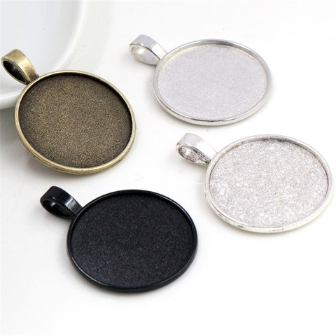 New Fashion 10pcs 25mm Inner Size 4 Colors Plated Classic Simple Style Cabochon Base Setting Charms Pendant ► Photo 1/6