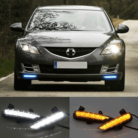 2pcs For Mazda 6 Mazda6 GH Ruiyi 2009 2010 2011 2012 Front bumper LED Fog Light Daytime Running Light DRL Lamp ► Photo 1/5