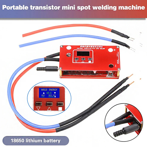 Portable DIY Mini Spot Welder Machine with LCD Display Automatic Touch Welding Mode for 18650 Battery 12V Car Battery Super Capc ► Photo 1/6