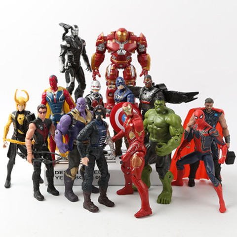 Marvel Avengers 3 Infinity War Movie Anime Super Heros Spiderman Captain America Iron Man Hulk Thor Superhero Action Figure Toys ► Photo 1/6