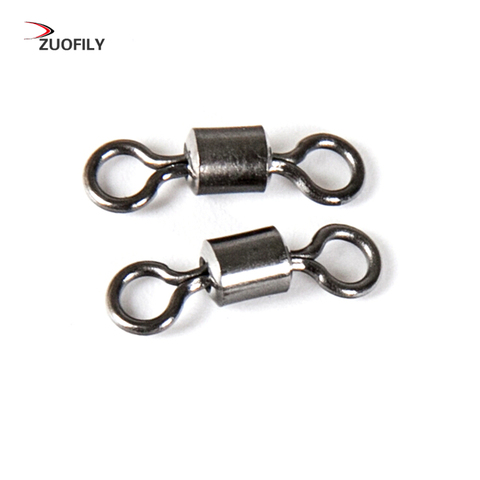 50PCS Fishing Swivel Sizes Solid Connector Ball Bearing Snap Fishing Swivels Rolling Stainless Steel Beads Ring LB Hook Fishing ► Photo 1/6