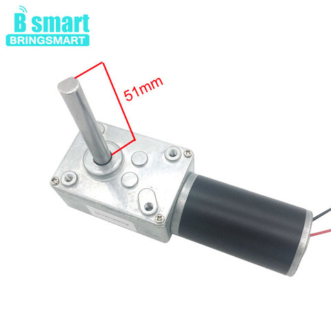 Bringsmart 5840-31ZY 12V DC Motor Reversed Reduction Motor Self-lock Extension Shaft Motor 24V Worm Geared Motors High Torque ► Photo 1/6