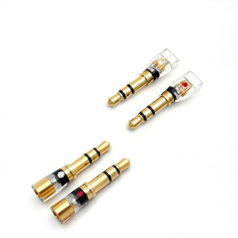 One Pair Gold Plated MMCX/.78mm Female to 3.5mm Male Converter Adapter for t1 t5p D600 D7100 Z1 Z1R FOCAL ELLEAR Headphones ► Photo 1/6