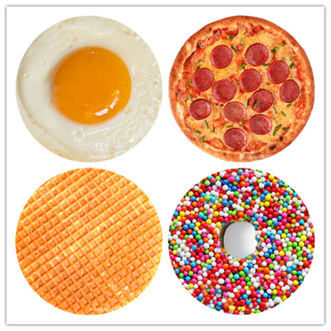 Creative food realistic blanket for sofa bed home supplies poached egg blanket comfortable keep warm Donut Pizza Blanket CL50603 ► Photo 1/6