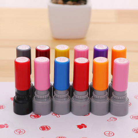 Auto Ink School Teacher Schoolhouse Kids Gift Stamp Cartoon Children Plastic photosensitive seal custom ► Photo 1/6