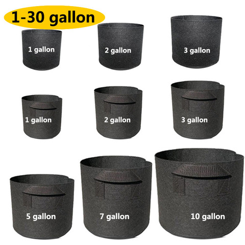 1 Gallon-30 Gallon Plant Grow Bags Home Garden Plant Growing  Fabric Pot Grow Fruit  Plants Thicken Gardening Tools ► Photo 1/6