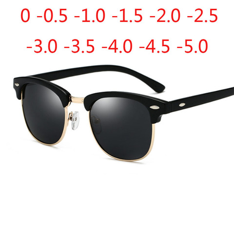 Semi-Rimless Sunglasses Women/Men Polarized UV400 Classic Oculos De Sol Gafas Prescription Sunglasses 0 -0.5 -1.0 -2.0 To -5.0 ► Photo 1/6