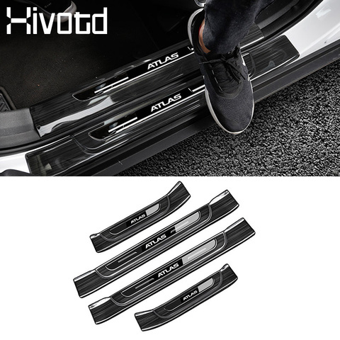 Hivotd For Geely Atlas Emgrand NL-3 Proton X70 Accessories Car Door Sill Trim Welcome Pedal Protective Threshold Strips 2022 ► Photo 1/6