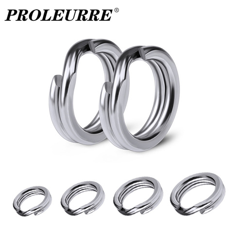 100Pcs Fishing Rings Stainless Steel Split Rings High Quality Strengthen Solid Ring Lure Connecting Ring Fishing Accessories ► Photo 1/6