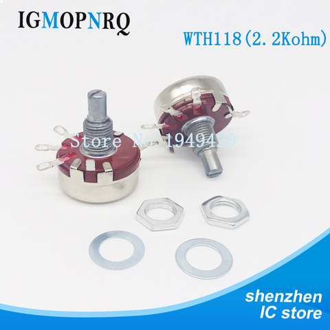 2PCS WTH118 2.2K 2K2 2W 1A Potentiometer New Authentic Variable Resistor VR Resistance 2.2K Ohm ► Photo 1/2