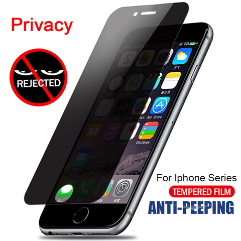 Magic Privacy Anti-Spy Screen Protector For iPone X XR XS Max 9H Tempered Glass For iPhone 5 6 S SE 7 8 Plus 11 12 Pro Max Mini ► Photo 1/6