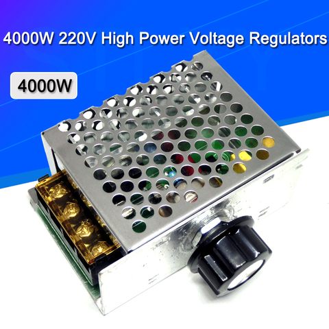 4000W 220V High Power Voltage Regulators SCR Speed Controller Electronic Voltage Regulator Governor Thermostat HR ► Photo 1/5
