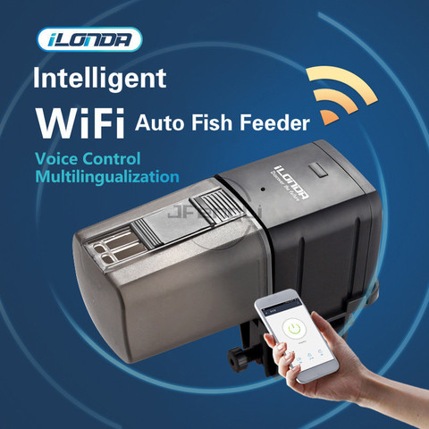 Ilonda Intelligent Wifi APP Fish Feeder Auto Organ Smart Control Aquarium Fish Tank Automatic Feeding Device Timing Feed ► Photo 1/3