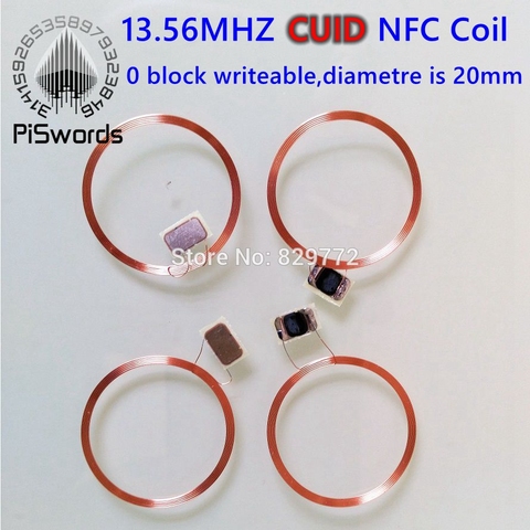 NFC CUID changeable Coil with block0 mutable writeable chip for m1 1k s50 13.56Mhz nfc card clone crack hack ► Photo 1/1