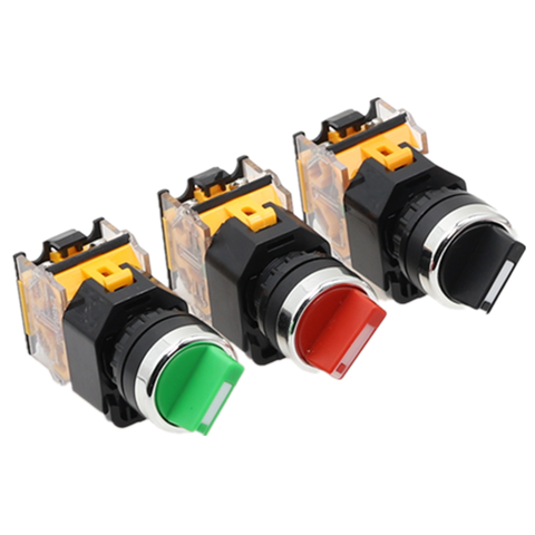 22mm Self-lock Selector Switch 1NO1NC 2/3 Positions Rotary Switches DPST 4 screws 10A400V Power Switch ON/OFF Red Green Black ► Photo 1/6