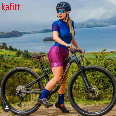 KAFITT Pro Triathlon Women's Triathlon Short Sleeve Cycling Suit Suit Tights Maillot Ropa Ciclismo Cycling Suit Jumpsuit ► Photo 1/6