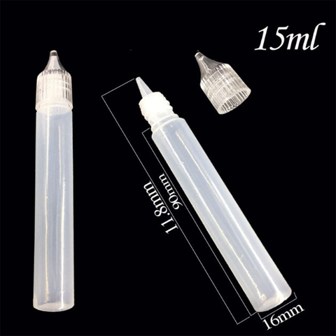 1 Pcs New Needle Tip Dropper Bottles Liquid Plastic 15ml Empty Cosmetic Container New Travel Accessories ► Photo 1/6