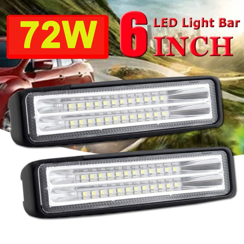 12V 24V LED Work Light Bar 6inch Spotlight LED Fog Lights for Moto Offroad  Atv 4x4