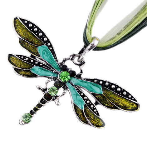 SUMENG New ParagraphWomen Crystal Dragonfly Ribbon Casual Pendant Necklace for Women ewelry 2022 Gifts ► Photo 1/6