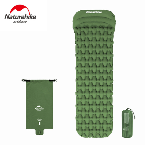 Naturehike Air Mat Ultralight Portable Inflatable Mattress Backpacking Waterproof Folding Bed Travel Camping Mat with Pillow ► Photo 1/6
