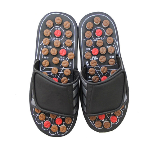 New Massage Shoes Mens Chinese Medicine Pedicure Accupressure Foot Slippers Home Healthcare Spring Acupoint Adult Slipper ► Photo 1/6